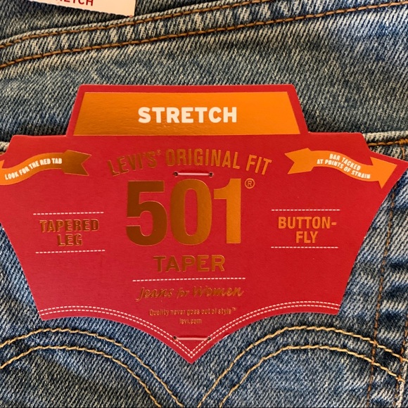 Levi 501 Taper Jeans - Picture 6 of 8
